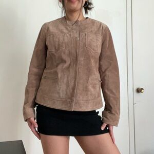 Women's Tan Suede Jacket